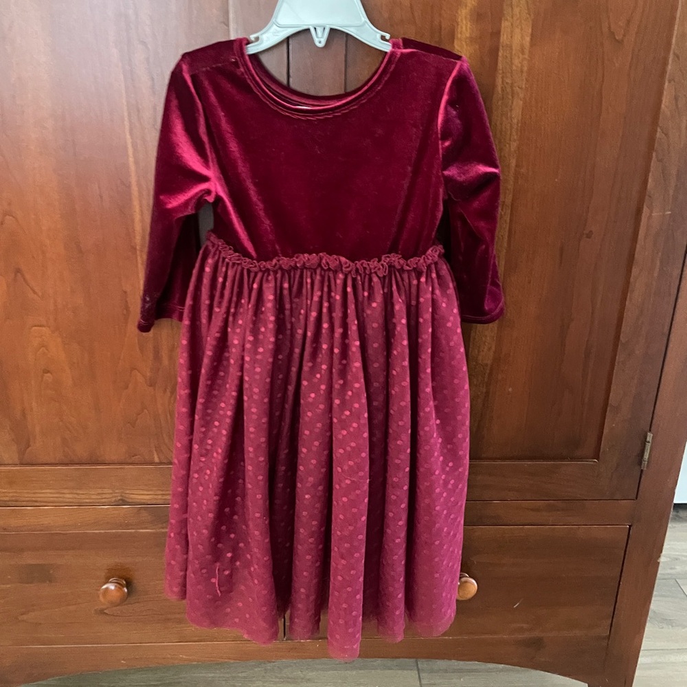 Mila and Rose girls burgundy holiday dress size 5/6